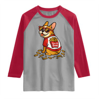 Frenchie Fries Raglan Shirt Funny French Bulldog Lover Gift - Wonder Print Shop
