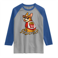 Frenchie Fries Raglan Shirt Funny French Bulldog Lover Gift - Wonder Print Shop