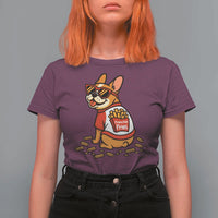 Frenchie Fries T Shirt For Women Funny French Bulldog Lover Gift - Wonder Print Shop