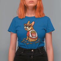 Frenchie Fries T Shirt For Women Funny French Bulldog Lover Gift - Wonder Print Shop
