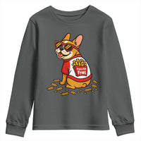 Frenchie Fries Youth Sweatshirt Funny French Bulldog Lover Gift - Wonder Print Shop