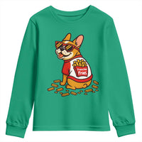 Frenchie Fries Youth Sweatshirt Funny French Bulldog Lover Gift - Wonder Print Shop