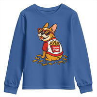 Frenchie Fries Youth Sweatshirt Funny French Bulldog Lover Gift - Wonder Print Shop