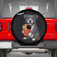 Funny Bonjour French Fries Spare Tire Cover Pitbull Dog Gift - Wonder Print Shop