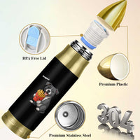 Funny Bonjour French Fries Bullet Tumbler Pitbull Dog Gift