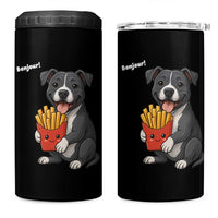 Funny Bonjour French Fries 4 in 1 Can Cooler Tumbler Pitbull Dog Gift