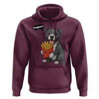 Funny Bonjour French Fries Hoodie Pitbull Dog Gift - Wonder Print Shop