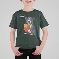 Funny Bonjour French Fries T Shirt For Kid Pitbull Dog Gift - Wonder Print Shop