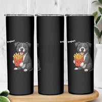 Funny Bonjour French Fries Skinny Tumbler Pitbull Dog Gift
