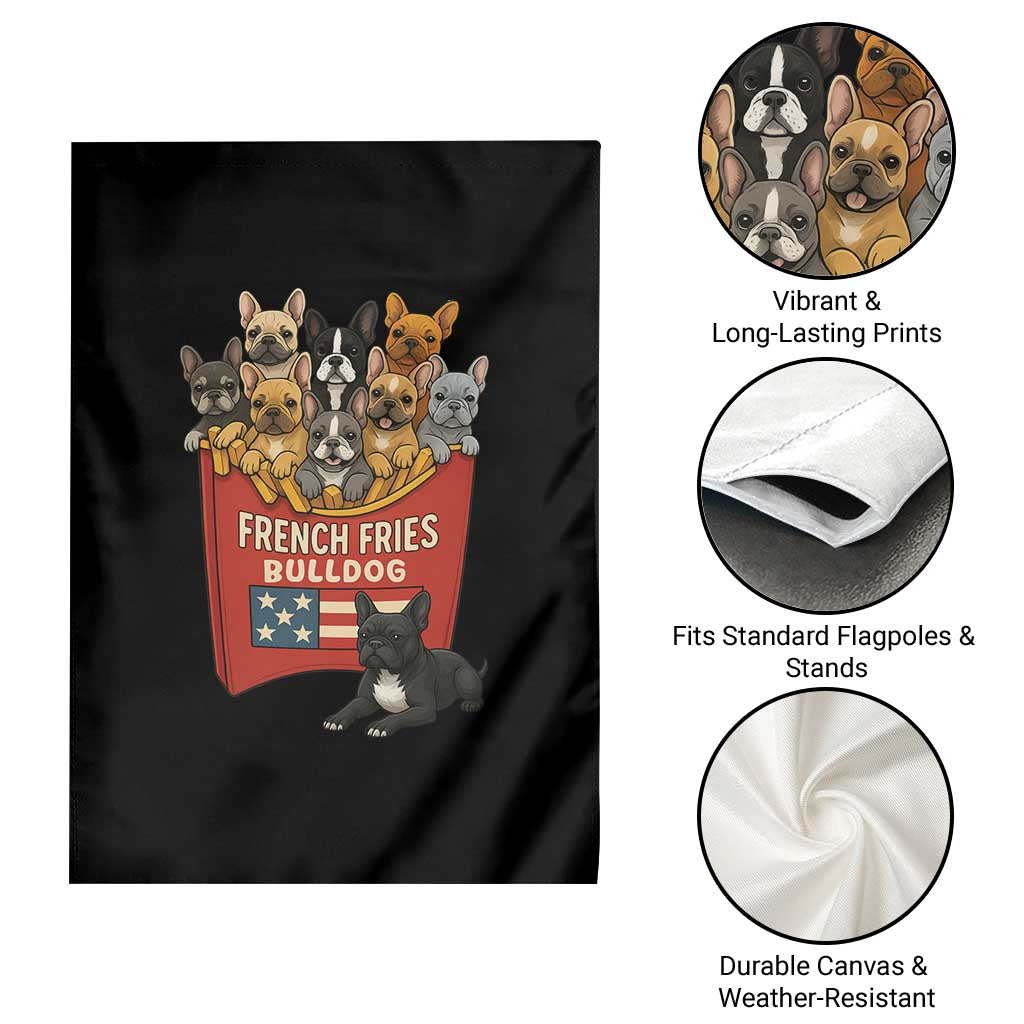 Funny French Fries Bulldog Garden Flag Dog Lover Gift - Wonder Print Shop
