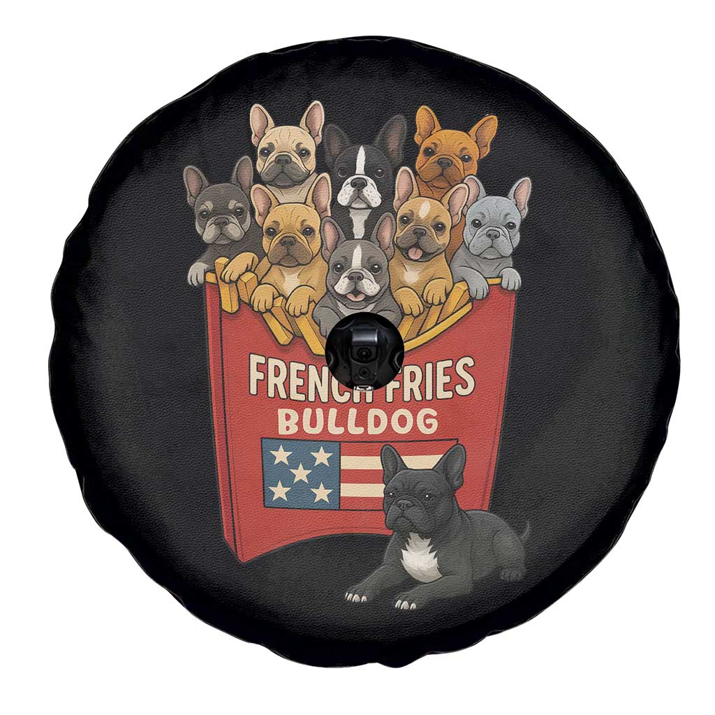 Funny French Fries Bulldog Spare Tire Cover Dog Lover Gift - Wonder Print Shop