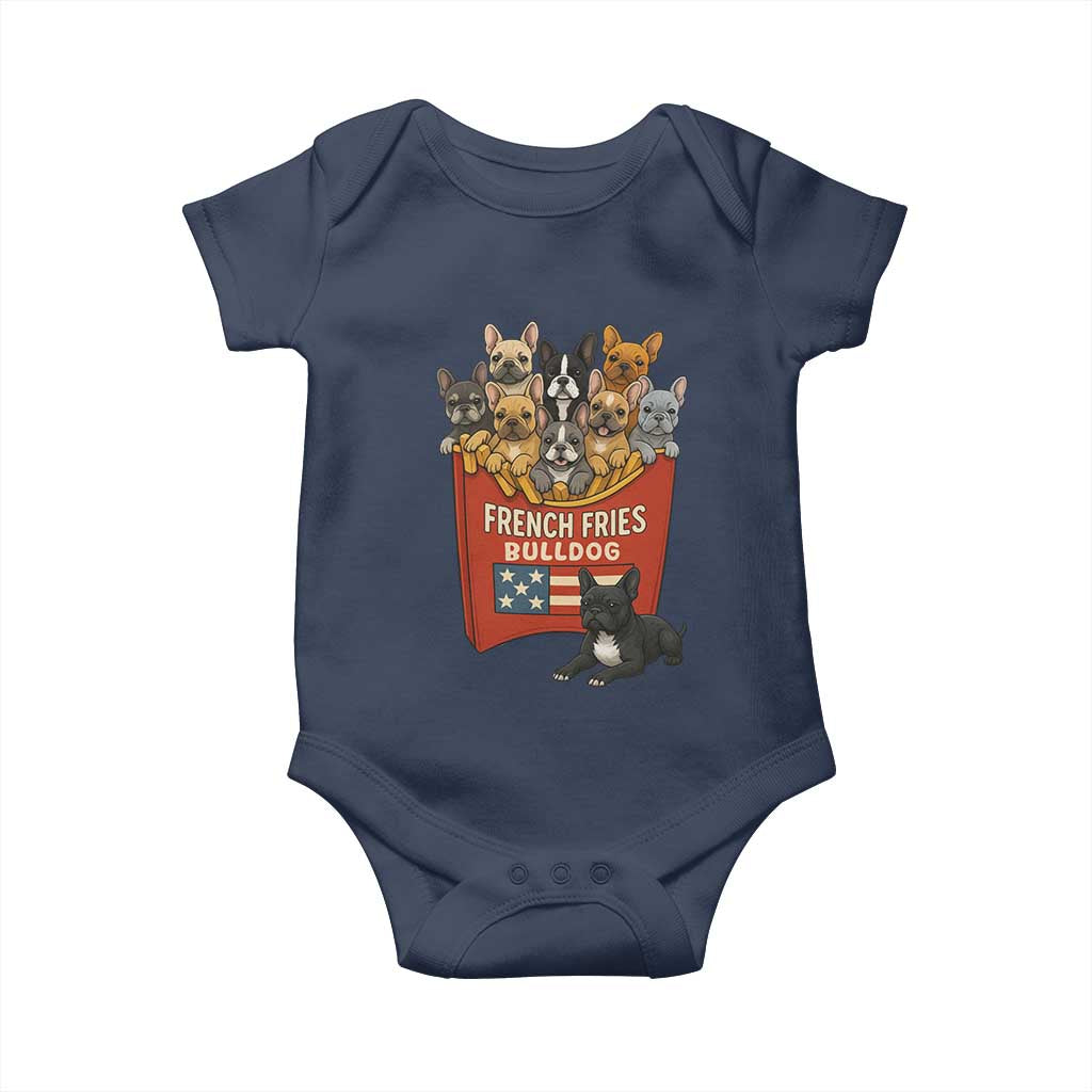 Funny French Fries Bulldog Baby Onesie Dog Lover Gift - Wonder Print Shop