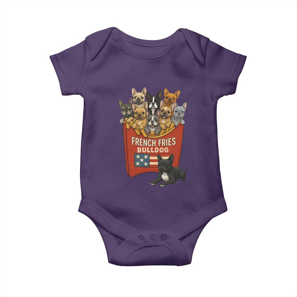 Funny French Fries Bulldog Baby Onesie Dog Lover Gift - Wonder Print Shop