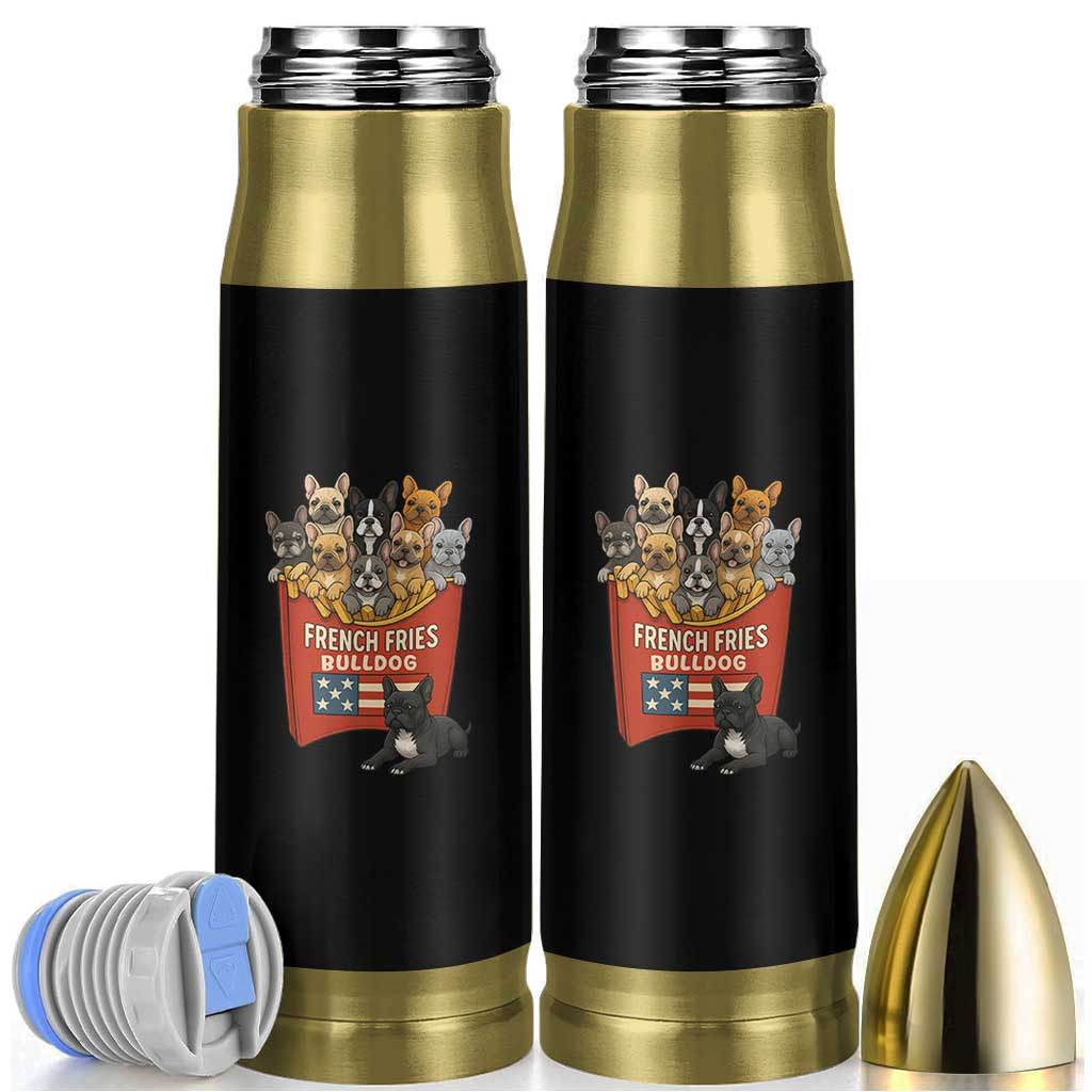 Funny French Fries Bulldog Bullet Tumbler Dog Lover Gift