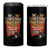 Funny French Fries Bulldog 4 in 1 Can Cooler Tumbler Dog Lover Gift