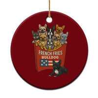 Funny French Fries Bulldog Ceramic Ornament Dog Lover Gift - Wonder Print Shop