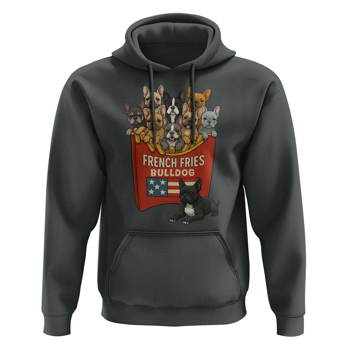 Funny French Fries Bulldog Hoodie Dog Lover Gift - Wonder Print Shop