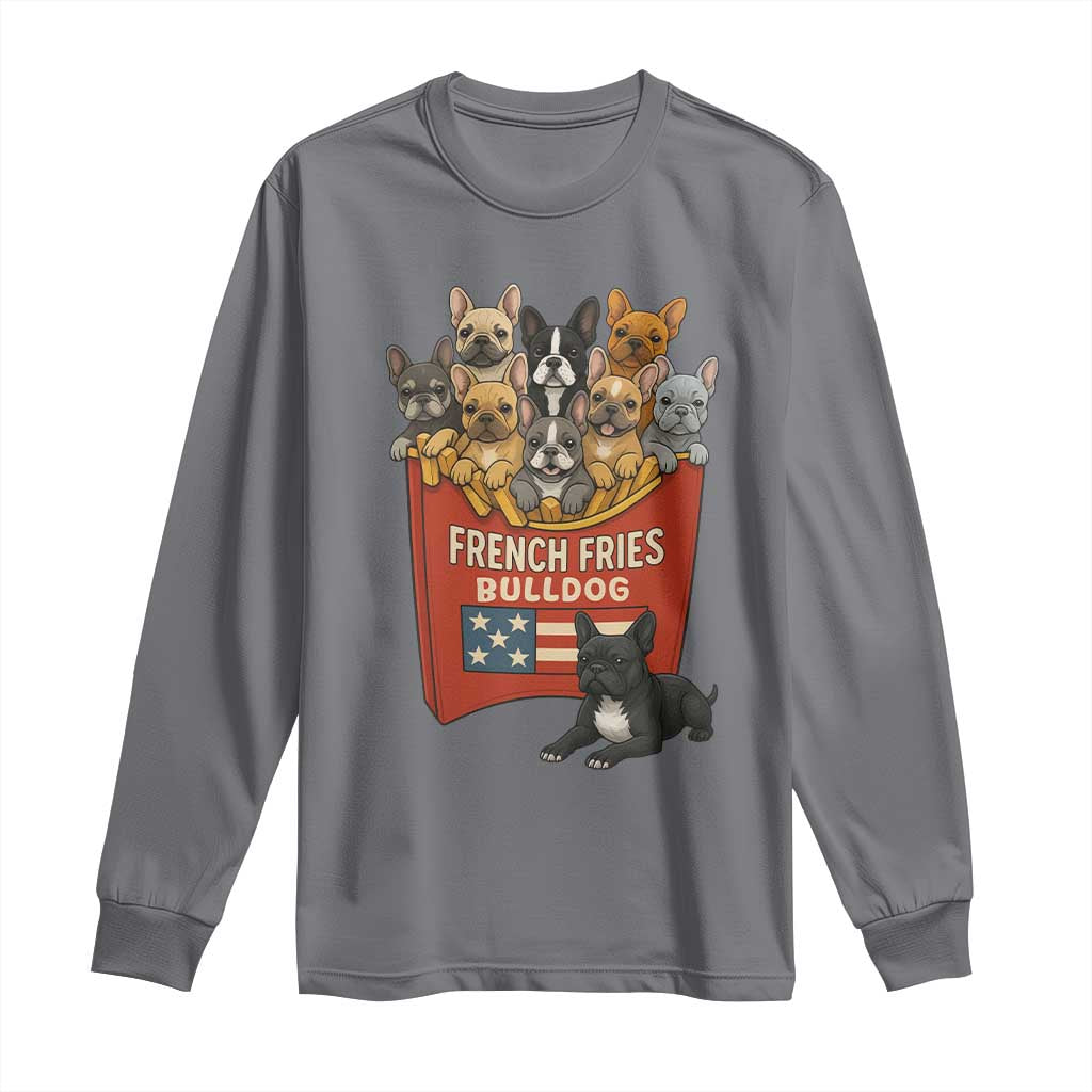 Funny French Fries Bulldog Long Sleeve Shirt Dog Lover Gift - Wonder Print Shop