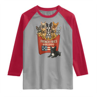 Funny French Fries Bulldog Raglan Shirt Dog Lover Gift - Wonder Print Shop