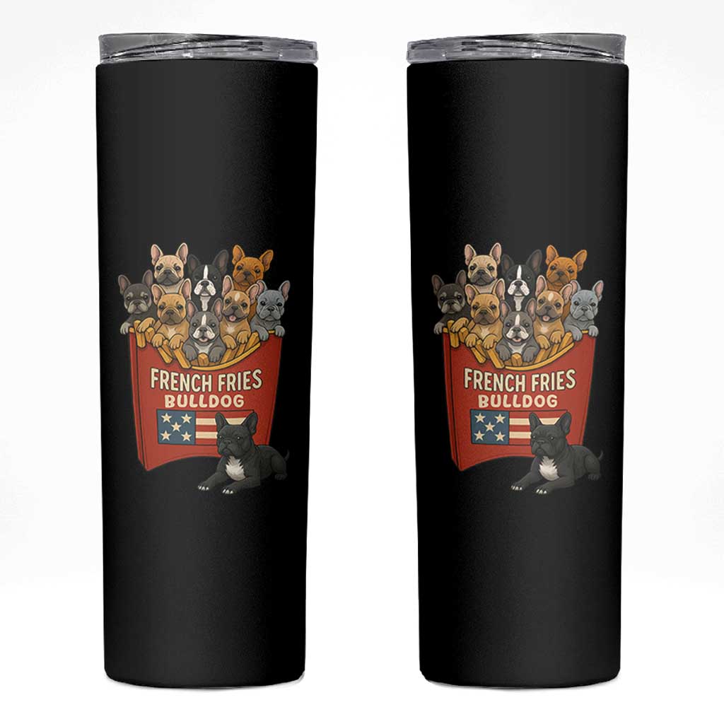 Funny French Fries Bulldog Skinny Tumbler Dog Lover Gift