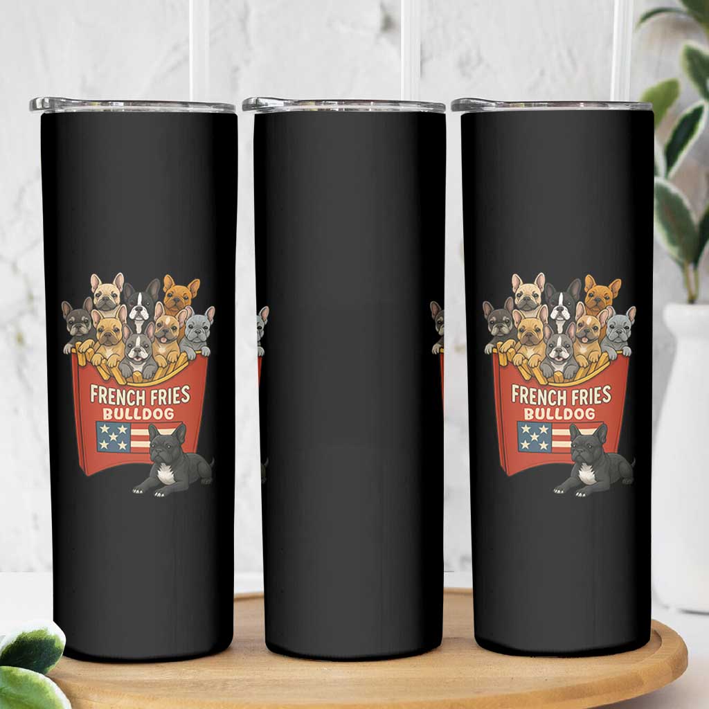 Funny French Fries Bulldog Skinny Tumbler Dog Lover Gift
