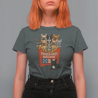 Funny French Fries Bulldog T Shirt For Women Dog Lover Gift - Wonder Print Shop