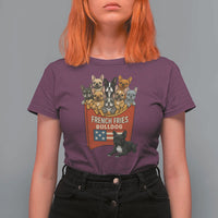 Funny French Fries Bulldog T Shirt For Women Dog Lover Gift - Wonder Print Shop