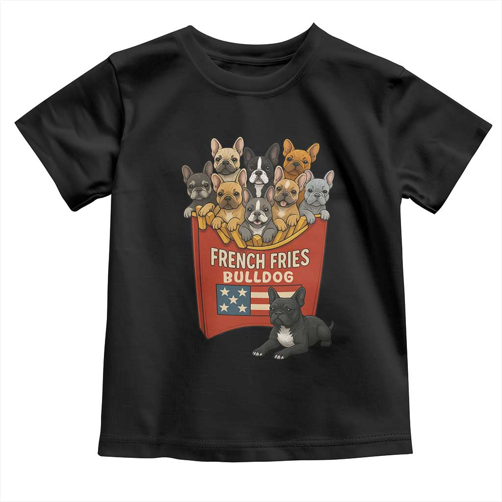 Funny French Fries Bulldog Toddler T Shirt Dog Lover Gift - Wonder Print Shop