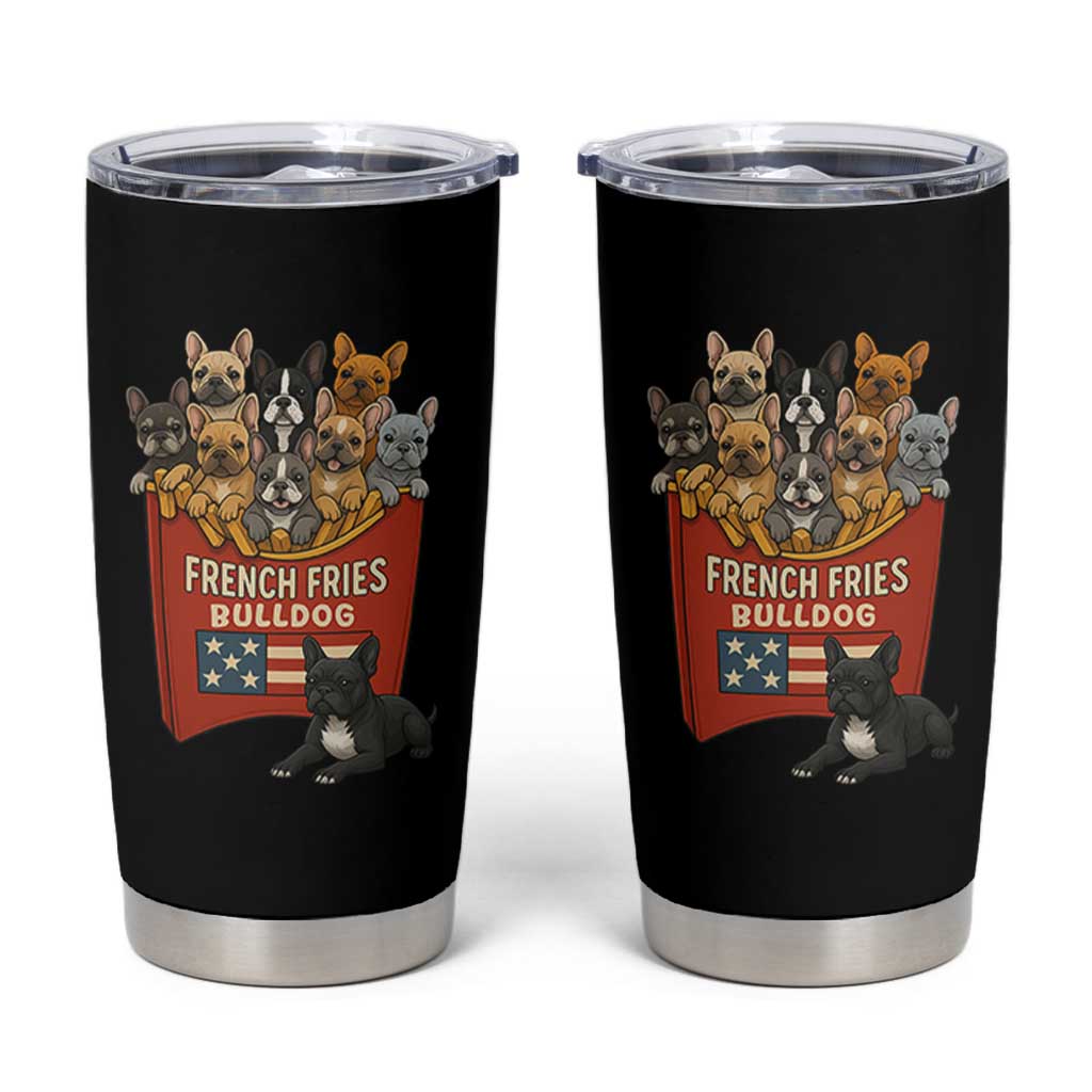 Funny French Fries Bulldog Tumbler Cup Dog Lover Gift