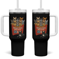Funny French Fries Bulldog Tumbler With Handle Dog Lover Gift