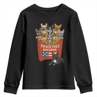 Funny French Fries Bulldog Youth Sweatshirt Dog Lover Gift - Wonder Print Shop