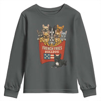 Funny French Fries Bulldog Youth Sweatshirt Dog Lover Gift - Wonder Print Shop