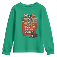 Funny French Fries Bulldog Youth Sweatshirt Dog Lover Gift - Wonder Print Shop