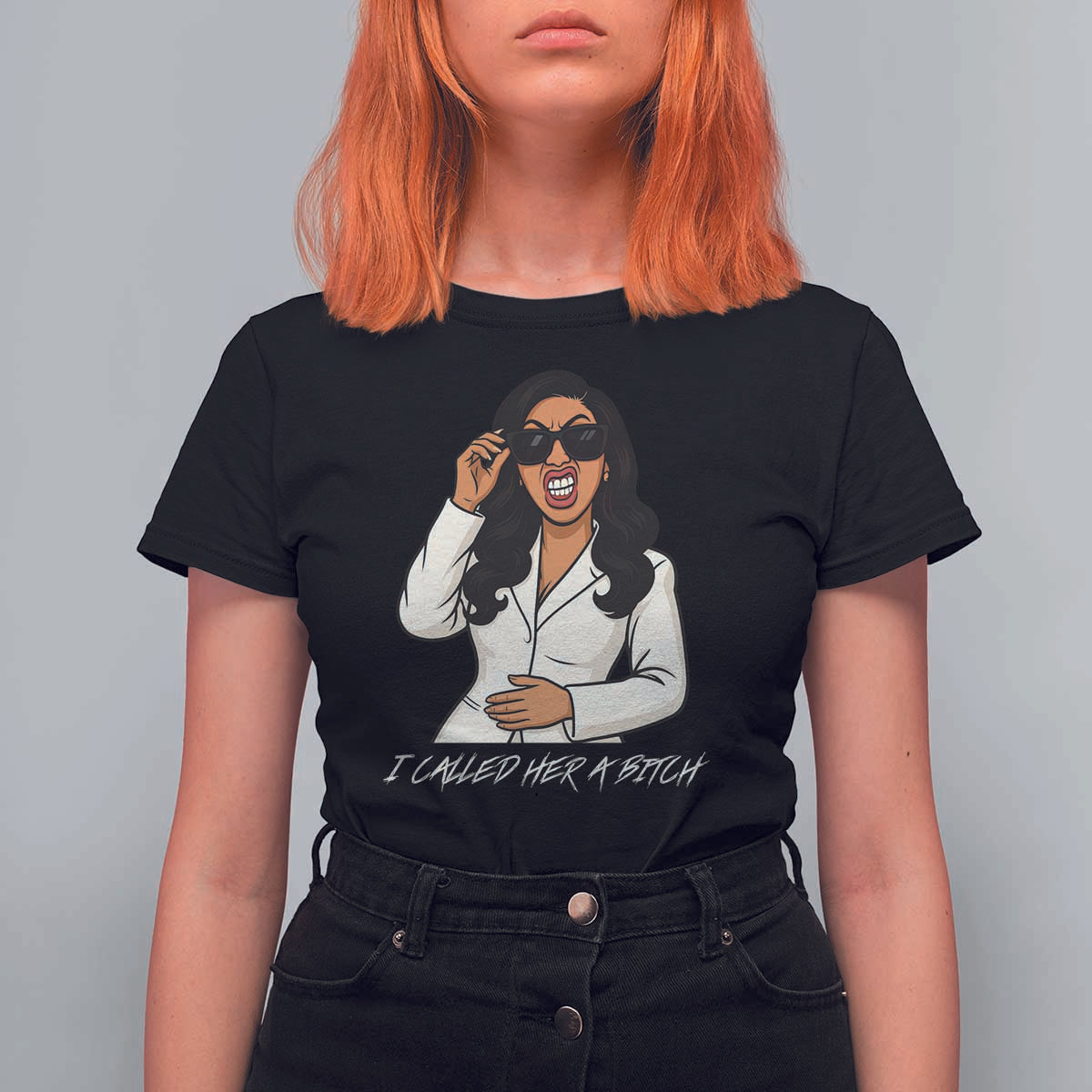 Funny Attitude Sarcasm T Shirt For Women I Called Her A Bitch - Wonder Print Shop