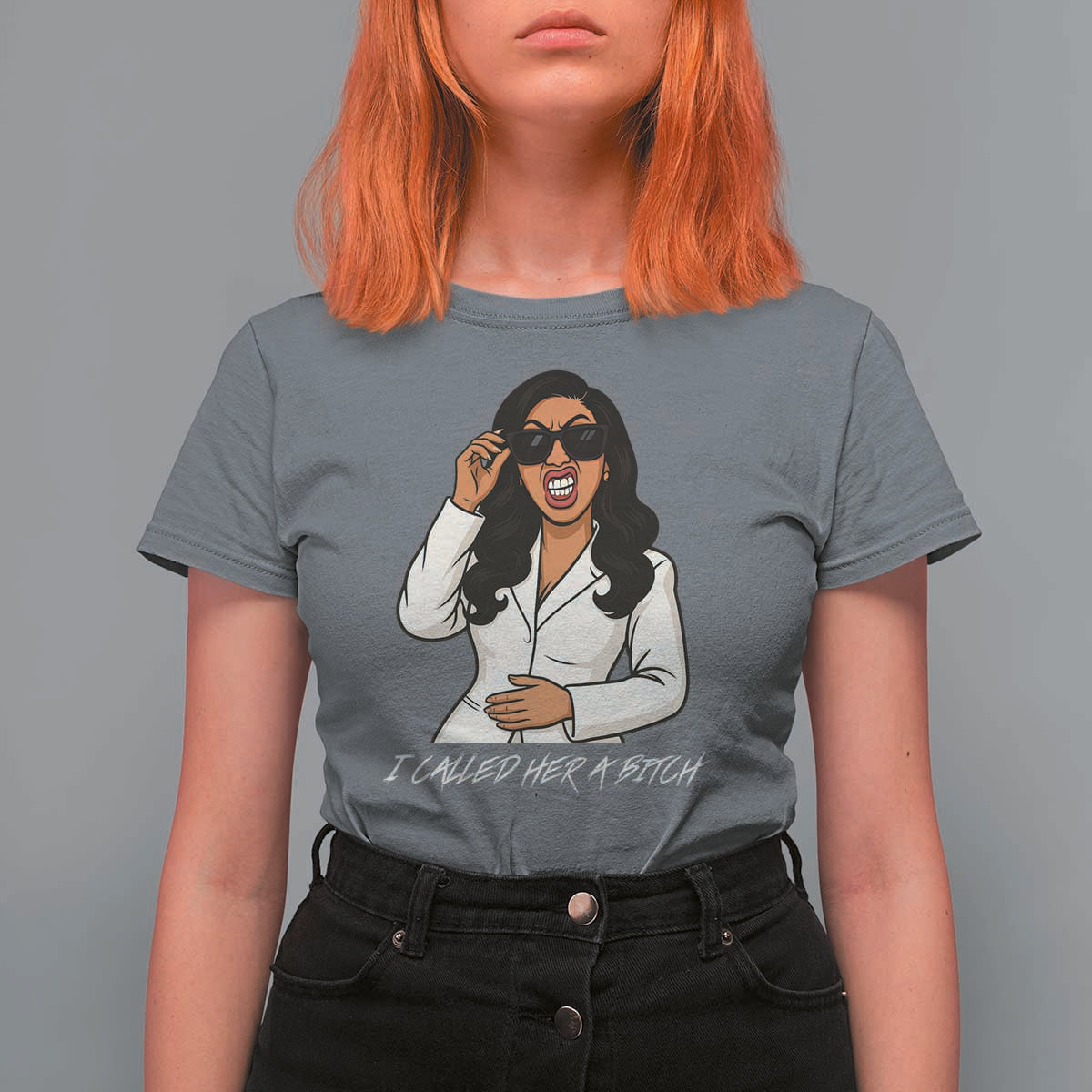 Funny Attitude Sarcasm T Shirt For Women I Called Her A Bitch - Wonder Print Shop