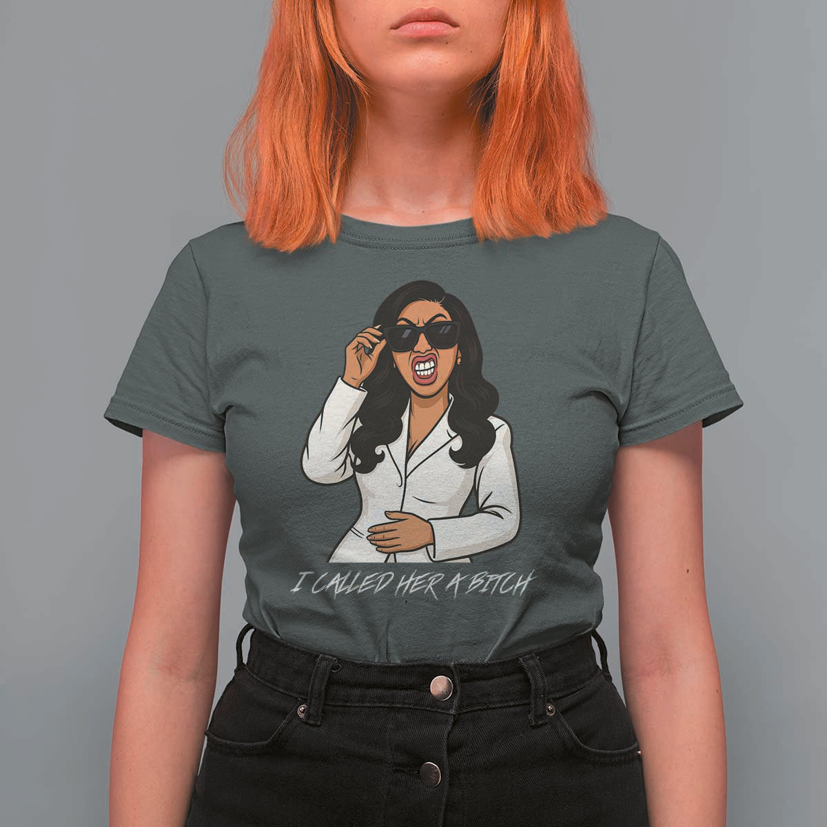 Funny Attitude Sarcasm T Shirt For Women I Called Her A Bitch - Wonder Print Shop