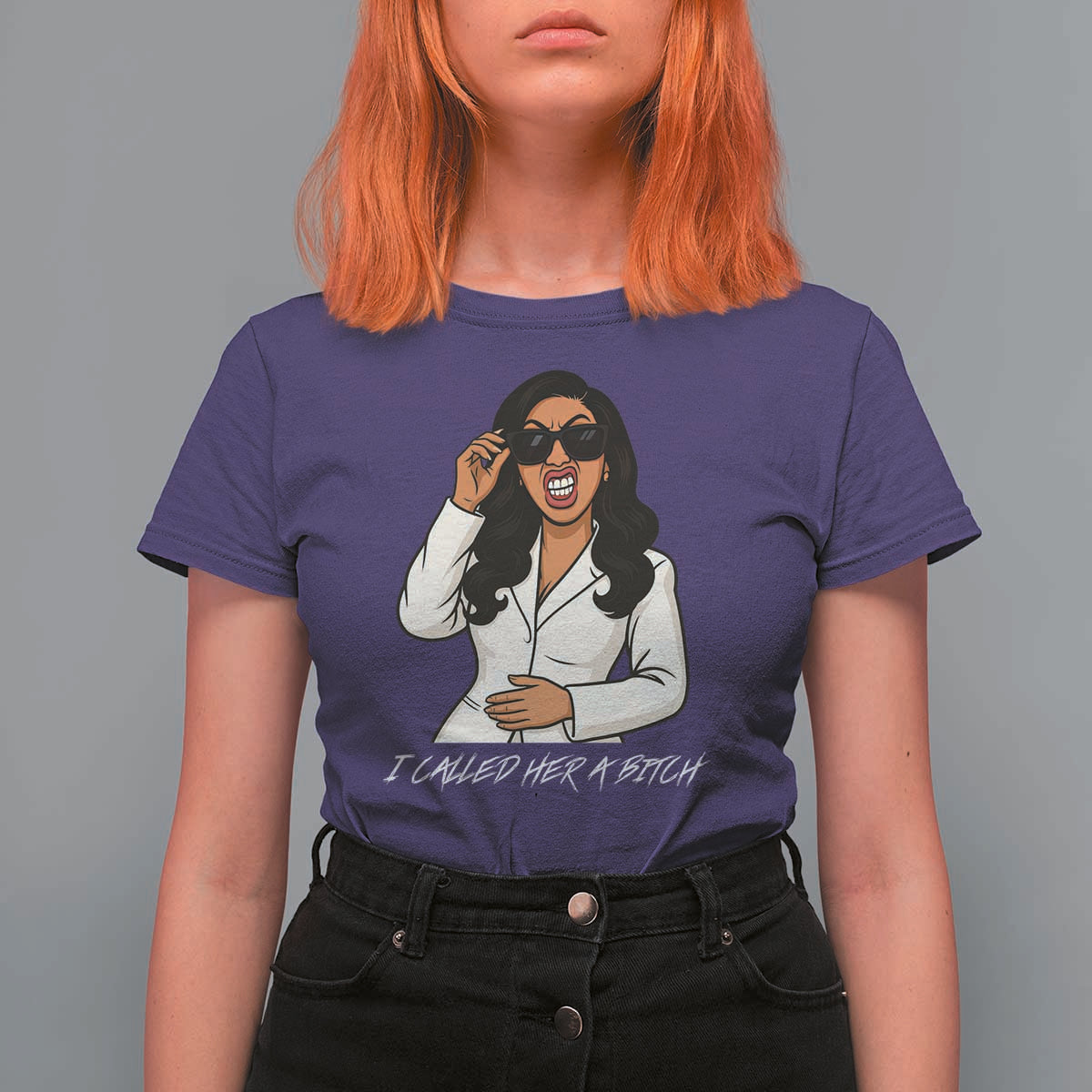 Funny Attitude Sarcasm T Shirt For Women I Called Her A Bitch - Wonder Print Shop