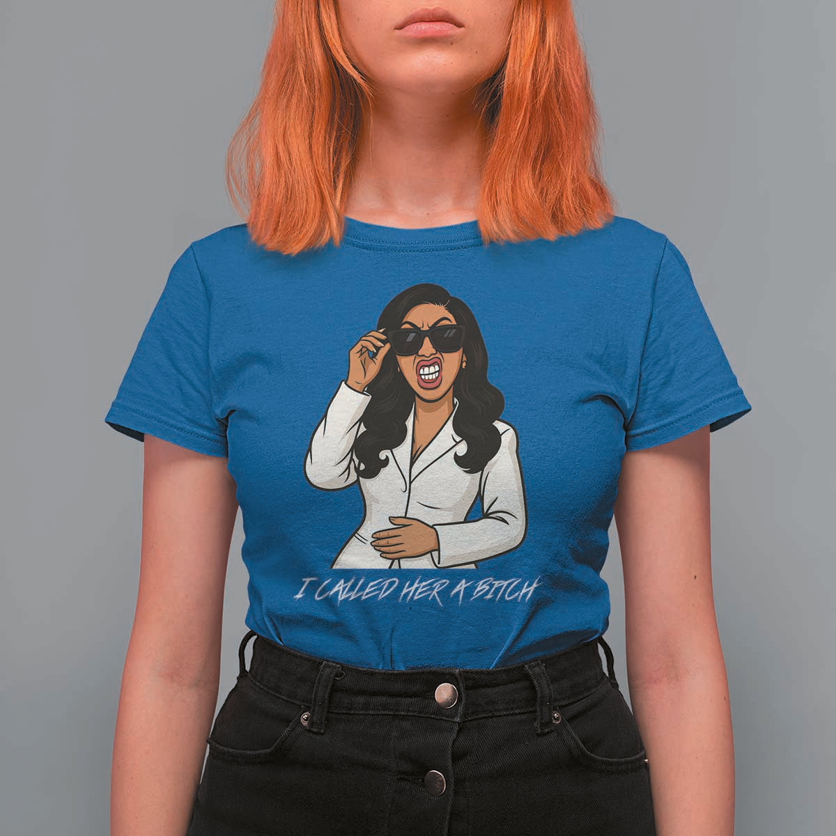 Funny Attitude Sarcasm T Shirt For Women I Called Her A Bitch - Wonder Print Shop