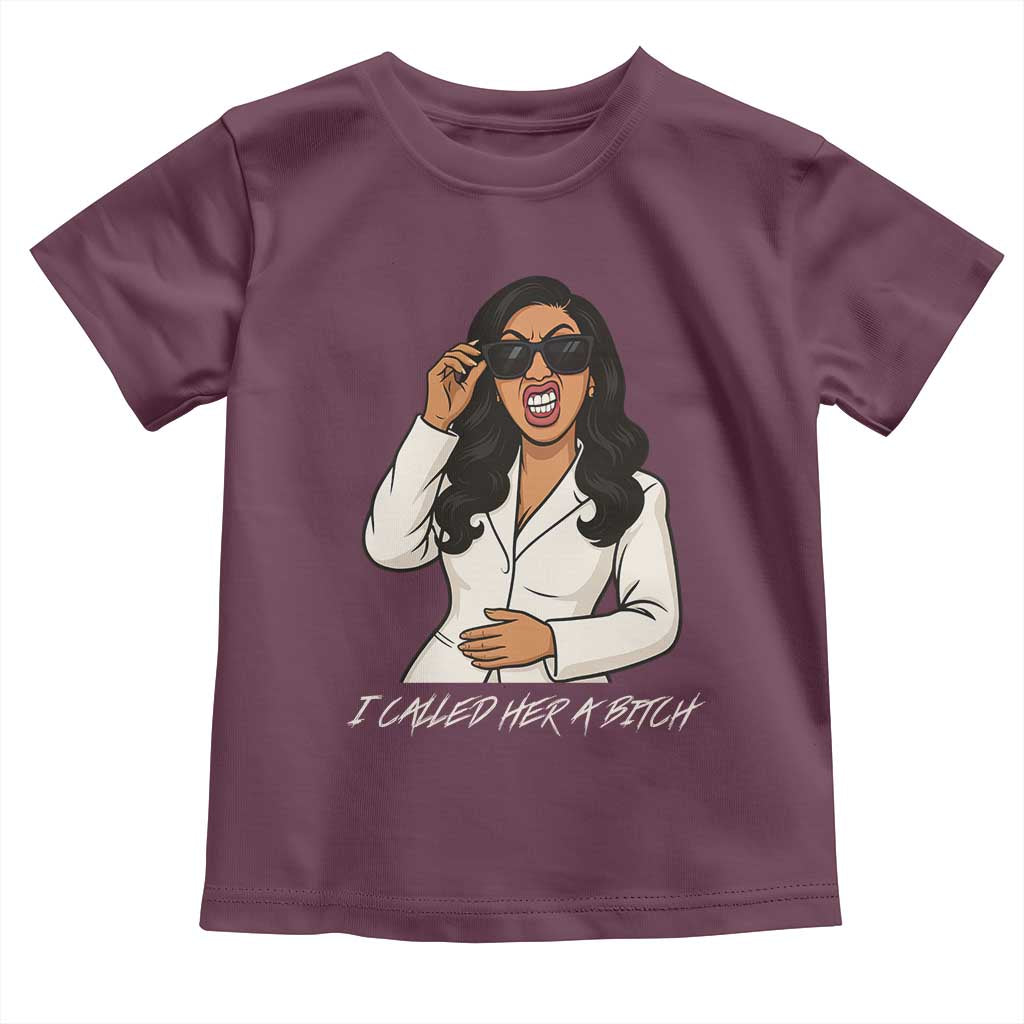Funny Attitude Sarcasm Toddler T Shirt I Called Her A Bitch - Wonder Print Shop