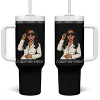 Funny Attitude Sarcasm Tumbler With Handle I Called Her A Bitch