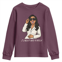 Funny Attitude Sarcasm Youth Sweatshirt I Called Her A Bitch - Wonder Print Shop
