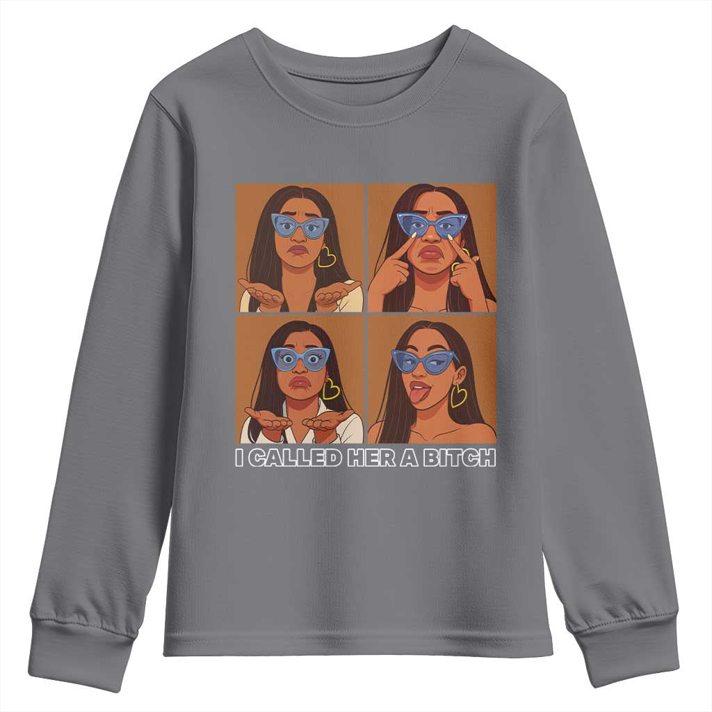 I Called Her A Bitch Youth Sweatshirt Funny Court Sarcasm - Wonder Print Shop