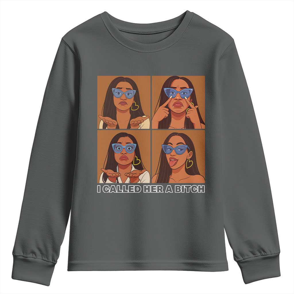 I Called Her A Bitch Youth Sweatshirt Funny Court Sarcasm - Wonder Print Shop