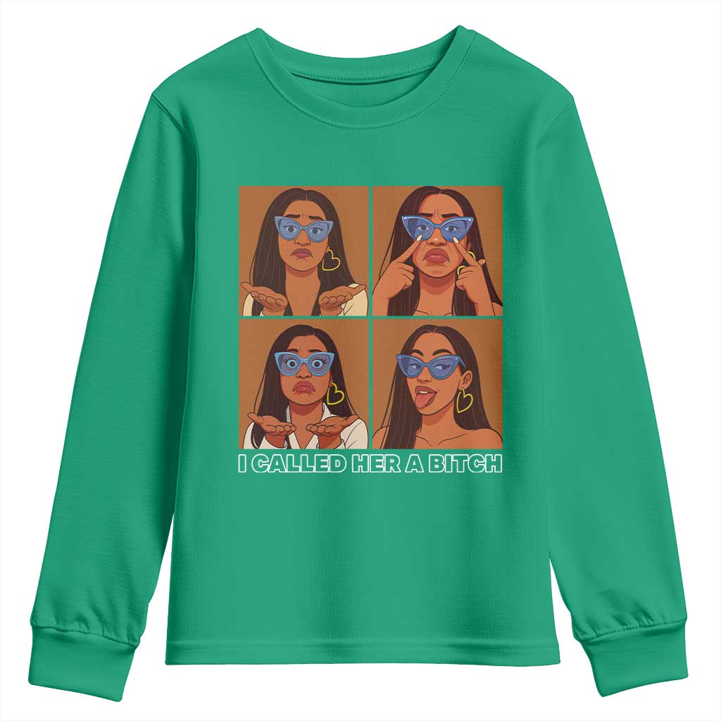 I Called Her A Bitch Youth Sweatshirt Funny Court Sarcasm - Wonder Print Shop