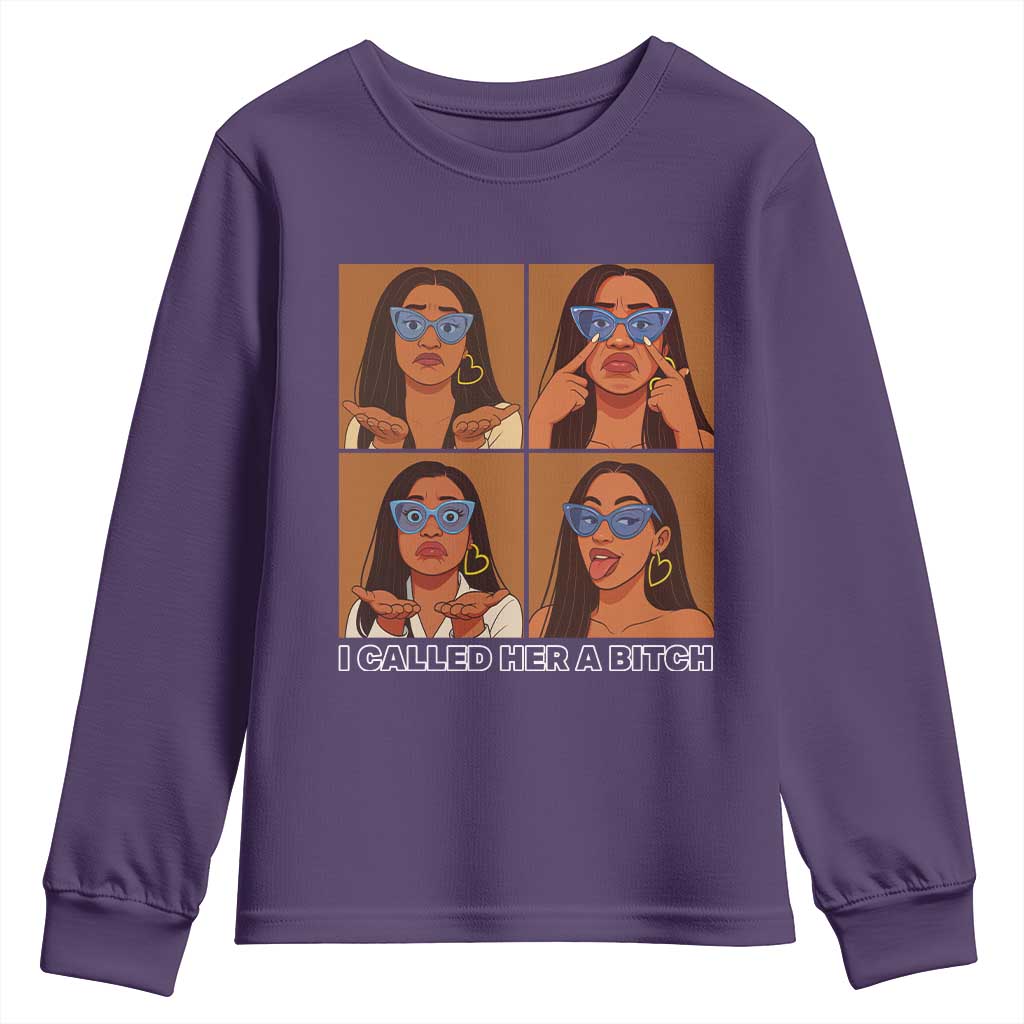 I Called Her A Bitch Youth Sweatshirt Funny Court Sarcasm - Wonder Print Shop
