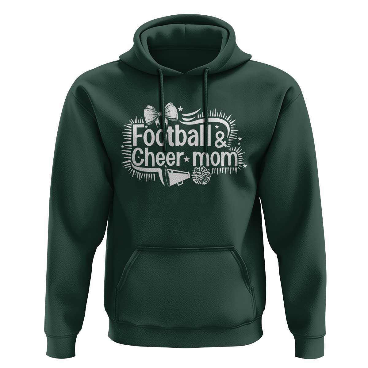 Football And Cheer Mom Quote Hoodie Sport Cheerleading Season Gift - Wonder Print Shop