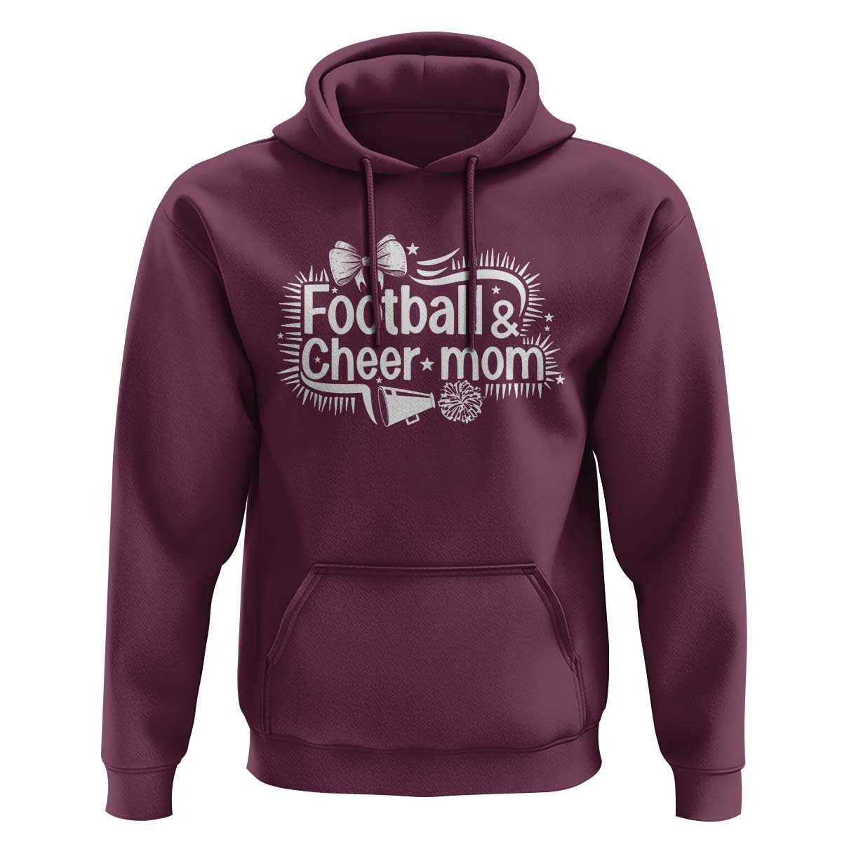 Football And Cheer Mom Quote Hoodie Sport Cheerleading Season Gift - Wonder Print Shop