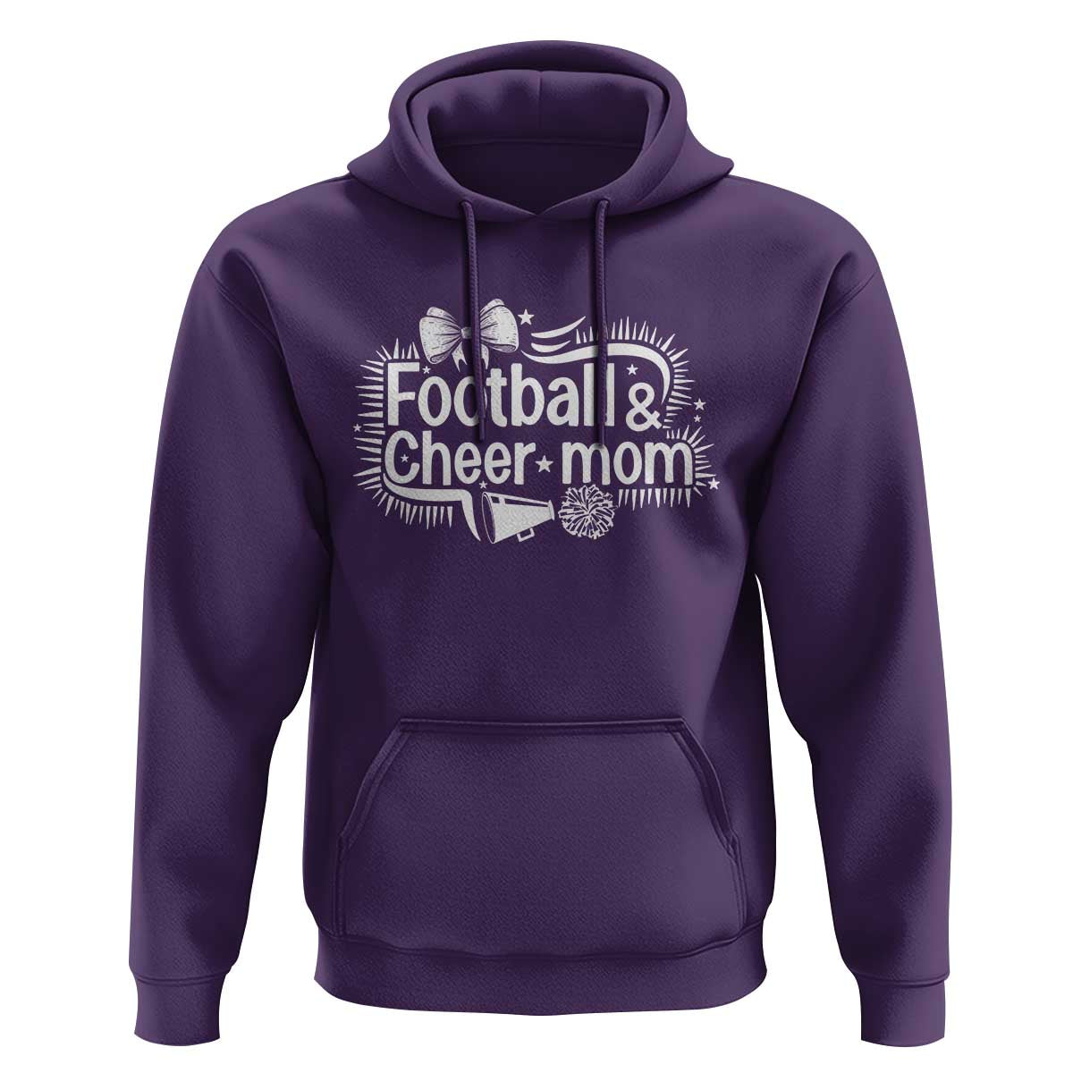 Football And Cheer Mom Quote Hoodie Sport Cheerleading Season Gift - Wonder Print Shop