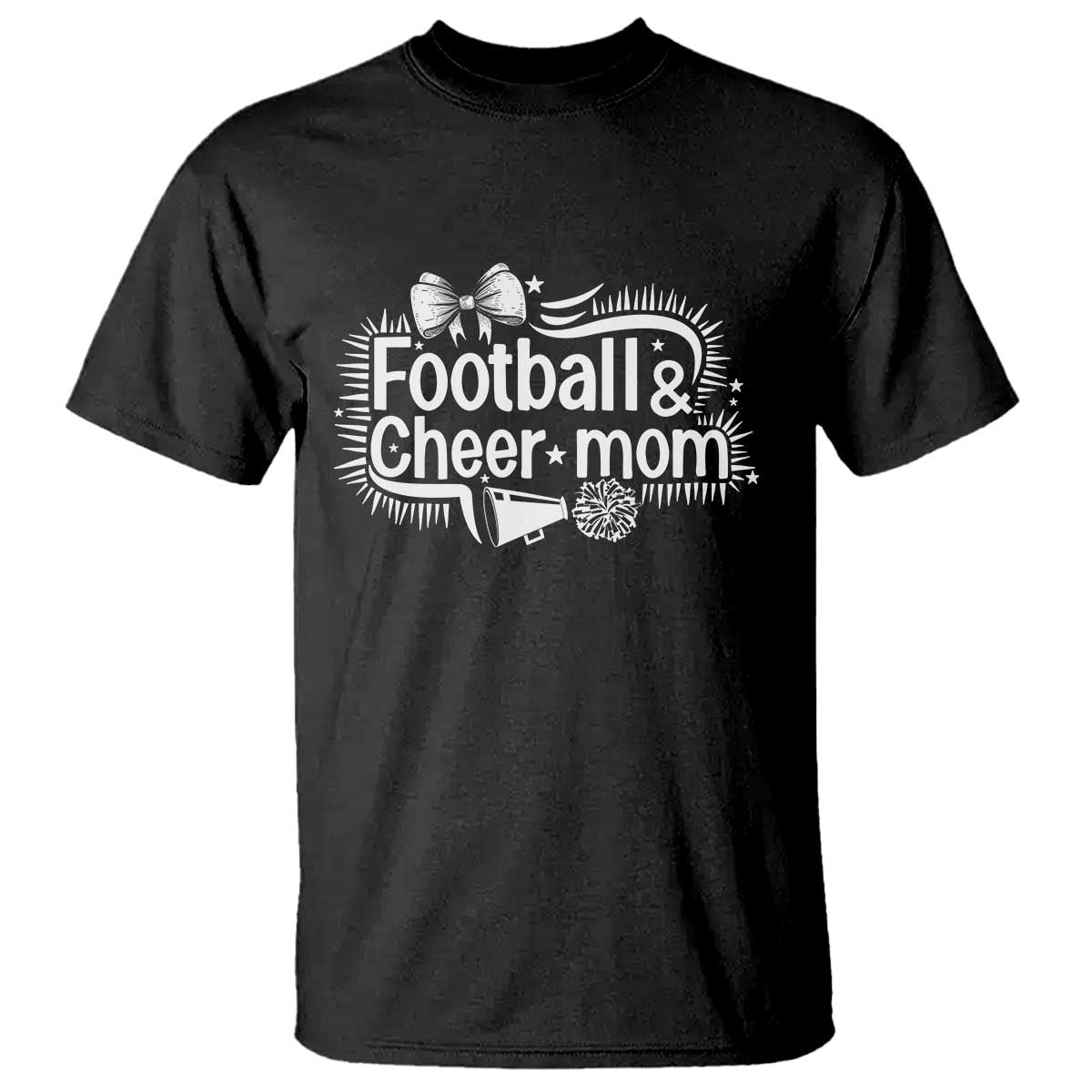 Football And Cheer Mom Quote T Shirt Sport Cheerleading Season Gift - Wonder Print Shop