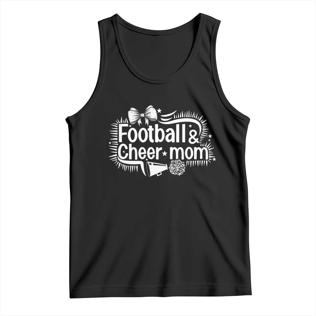 Football And Cheer Mom Quote Tank Top Sport Cheerleading Season Gift - Wonder Print Shop